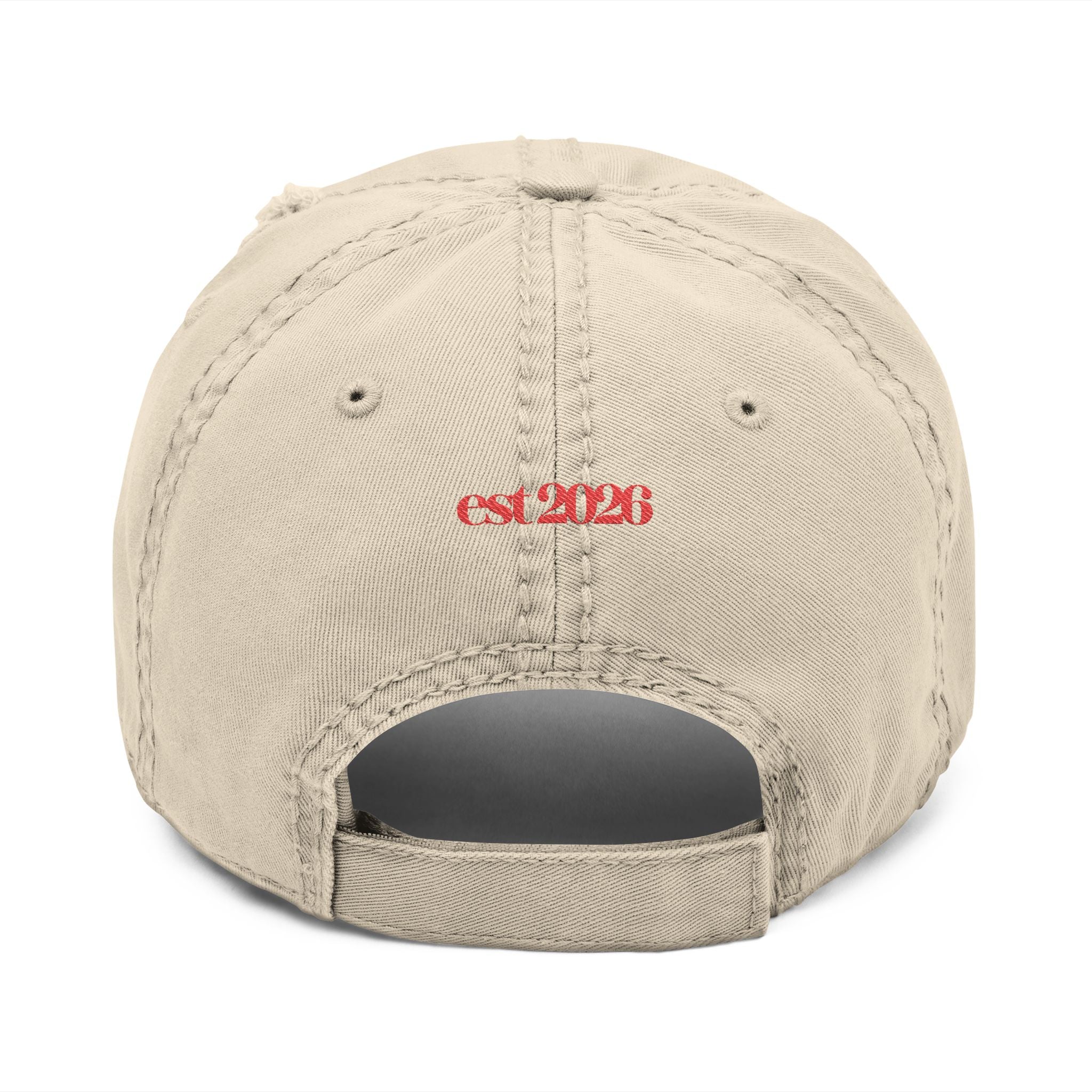 'Angelocal' Embroidered Distressed Dad Hat