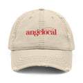 'Angelocal' Embroidered Distressed Dad Hat