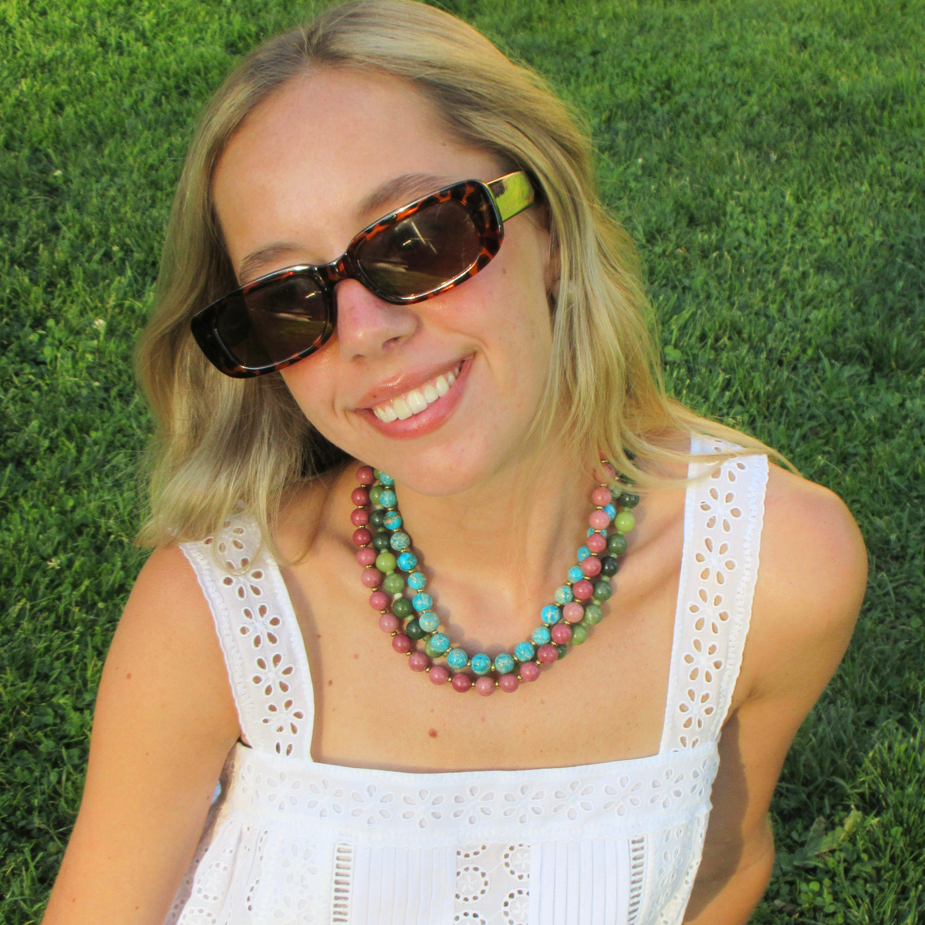 Rhodonite Beaded Necklace