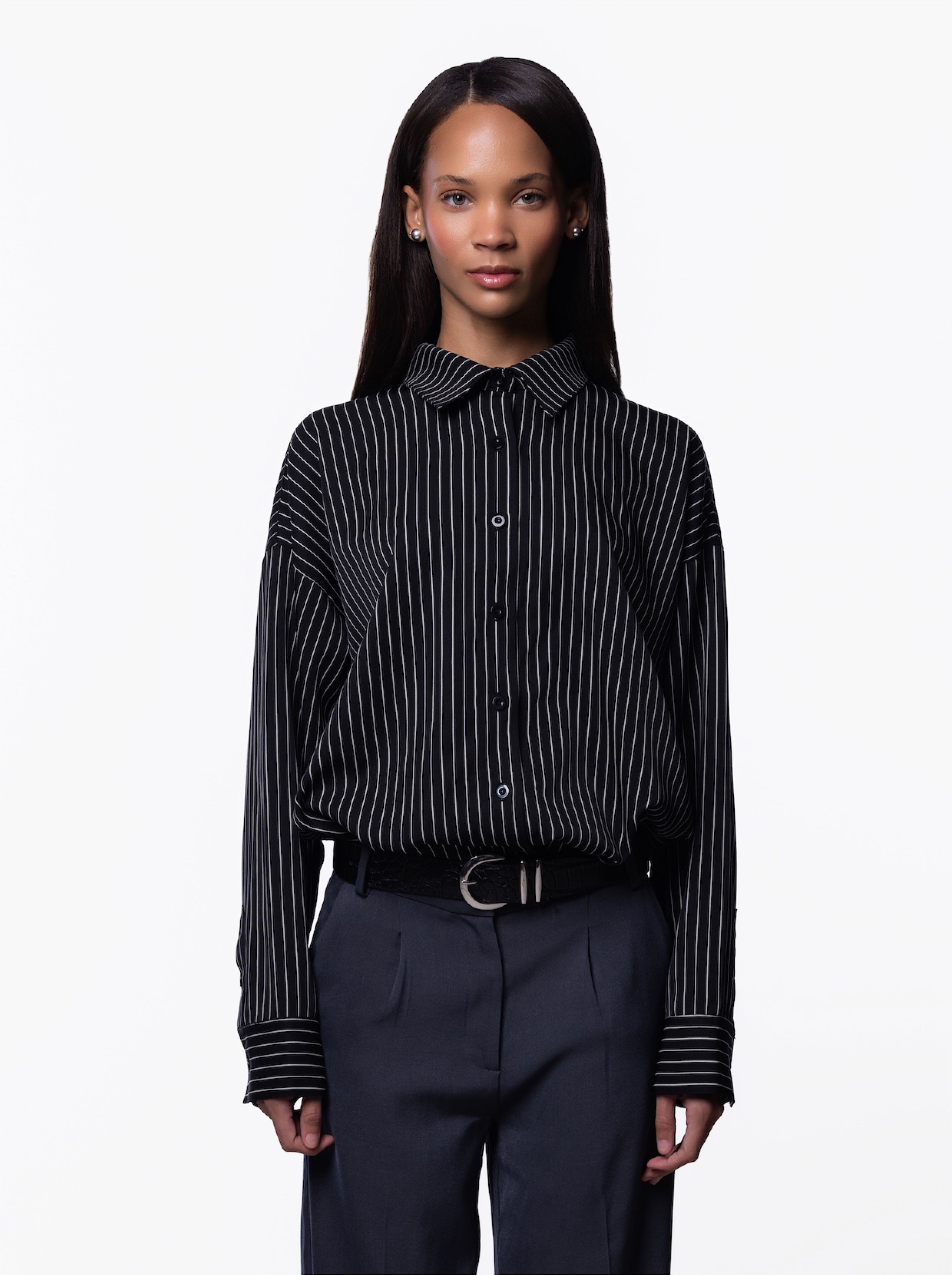 Onyx Striped Blouse