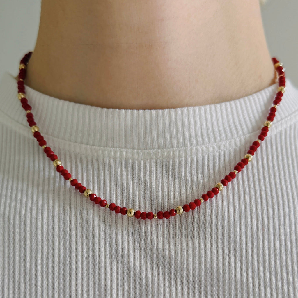 The Ruby Beaded Necklace