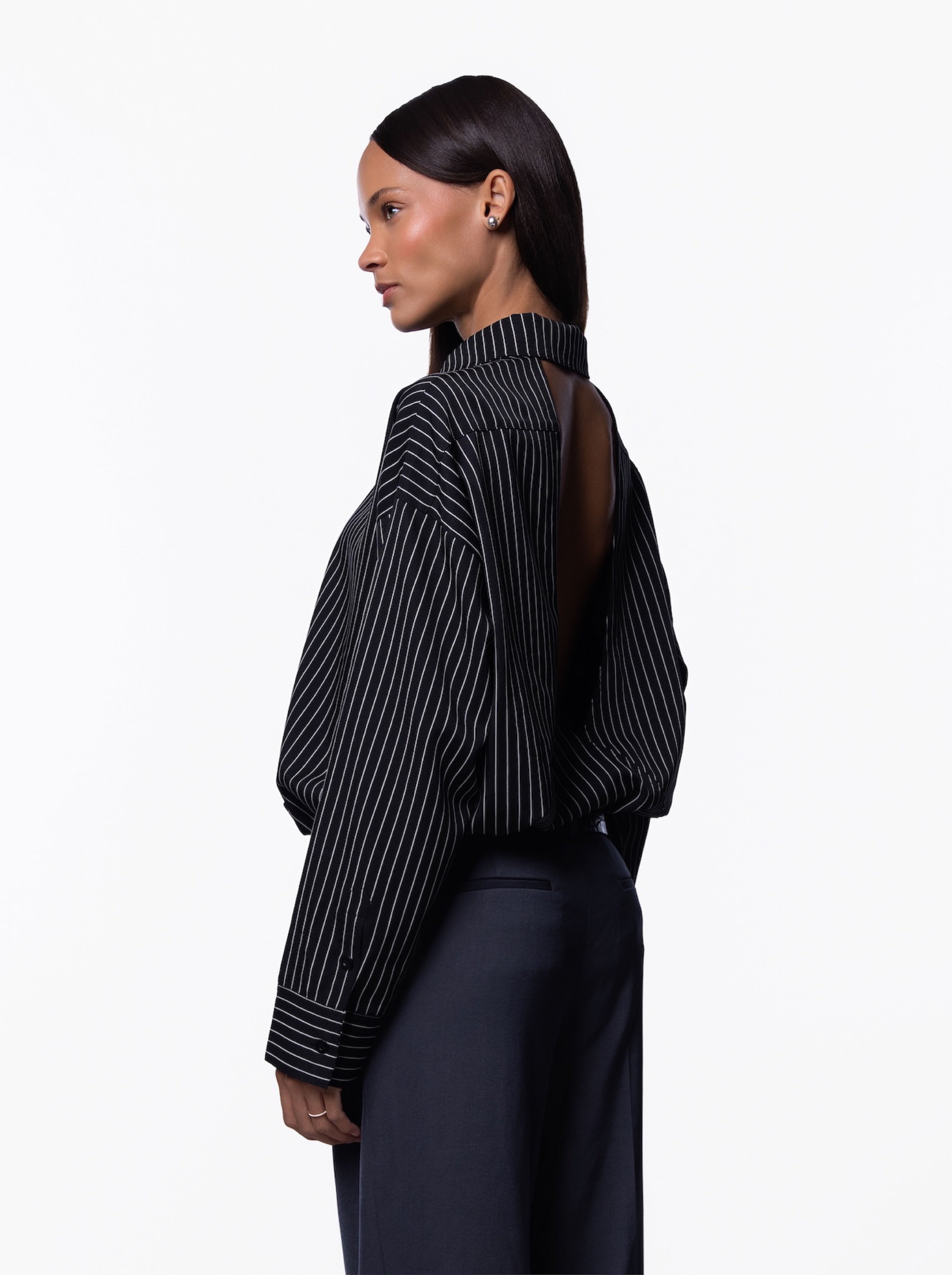 Onyx Striped Blouse