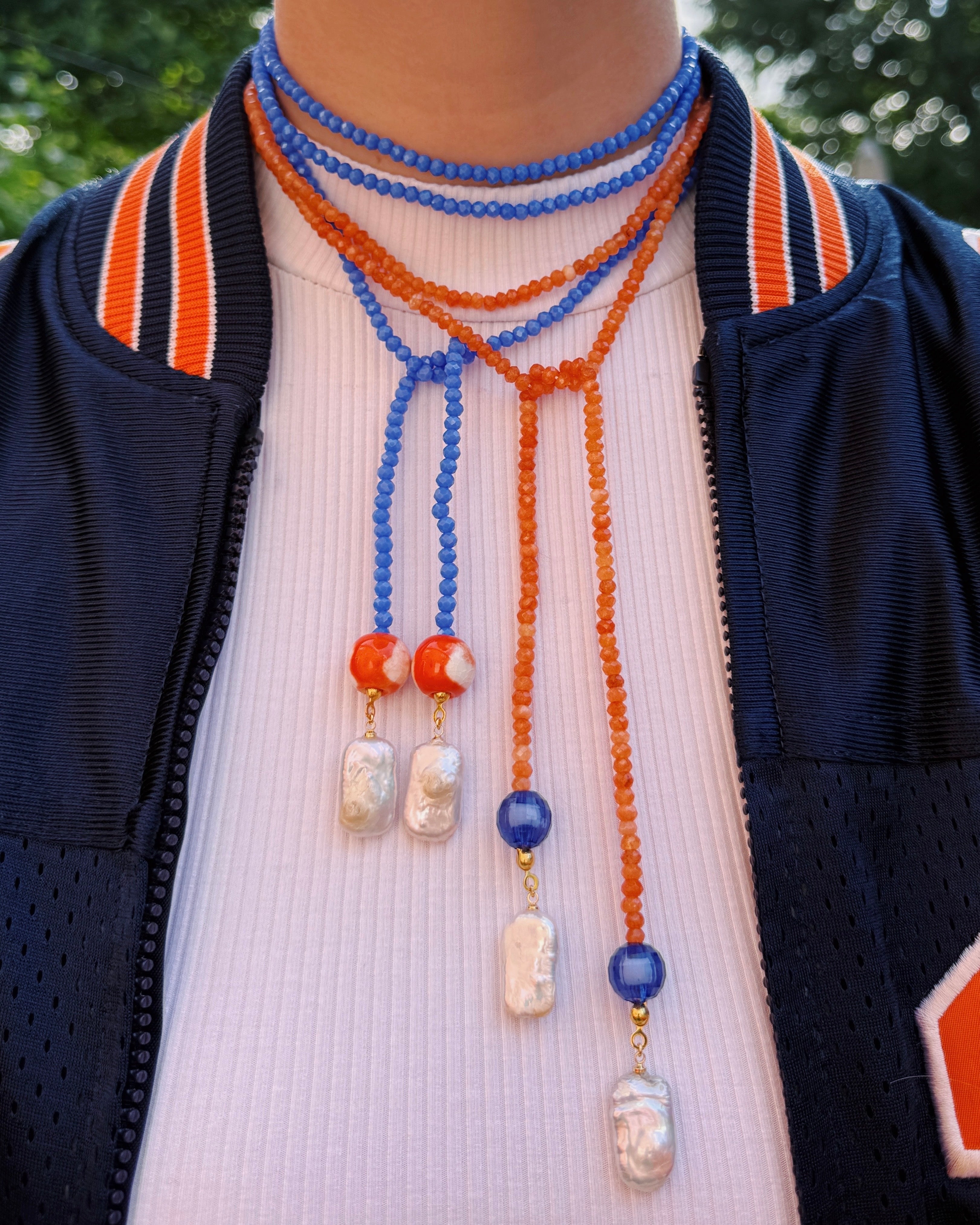 Game Day Wrap Beaded Necklace