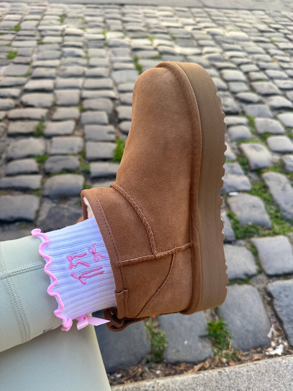pink non-slip grip socks