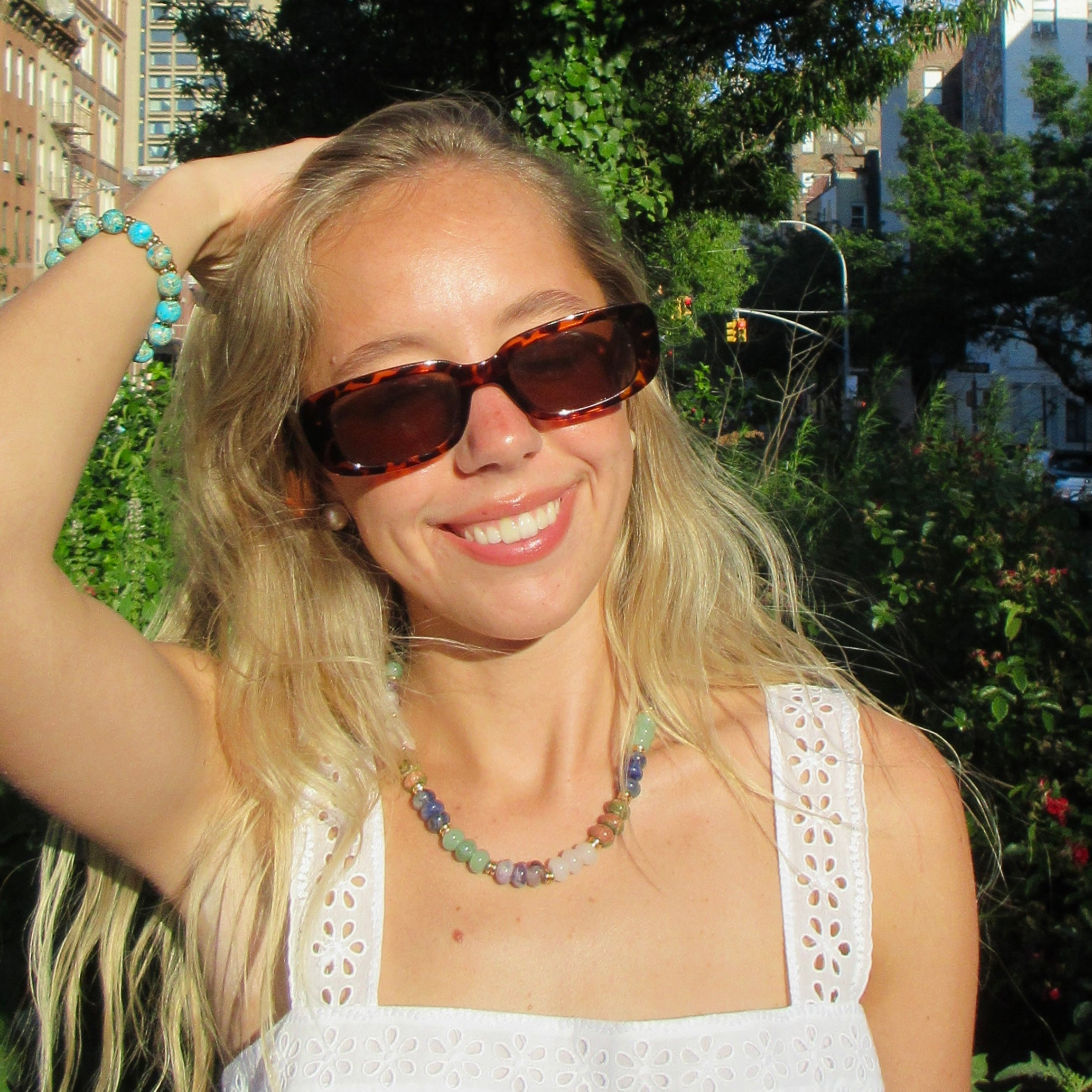 Hudson Gemstone Beaded Necklace