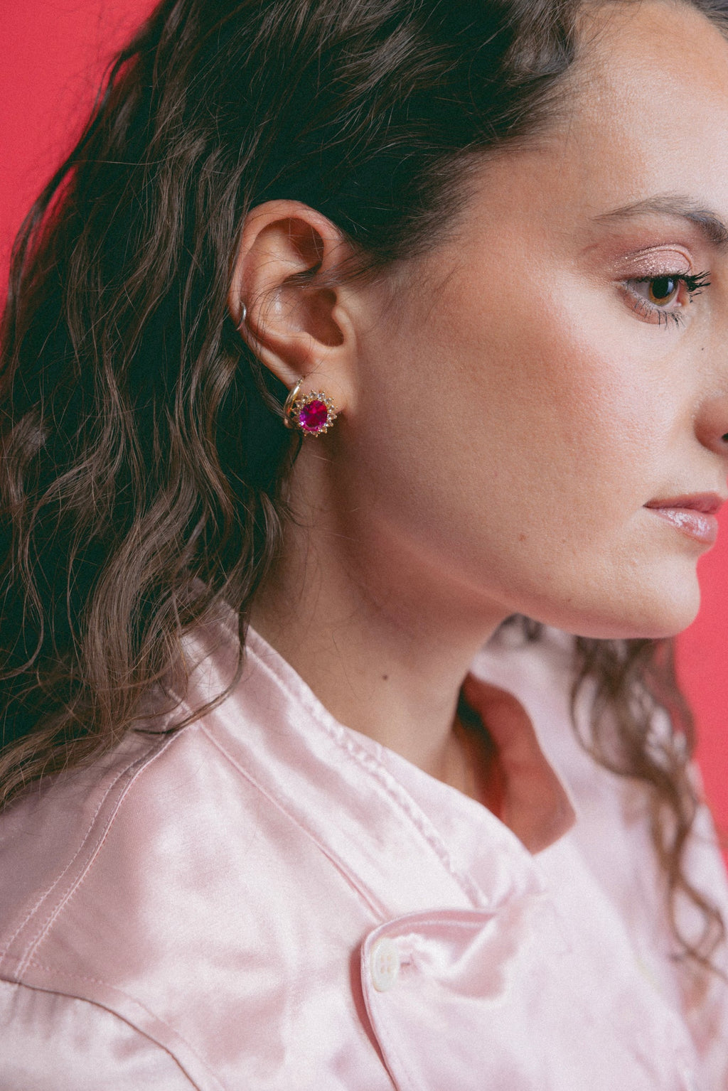 Generational Pink Halo Studs