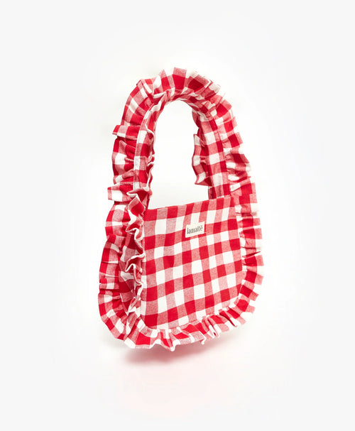 Baggy Bag in Gingham Red by Lamaitë