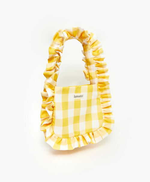 Baggy Bag in Gingham Yellow by Lamaitë