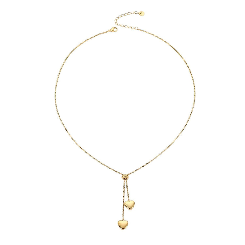 DOUBLE HEART LARIAT - Aurelia