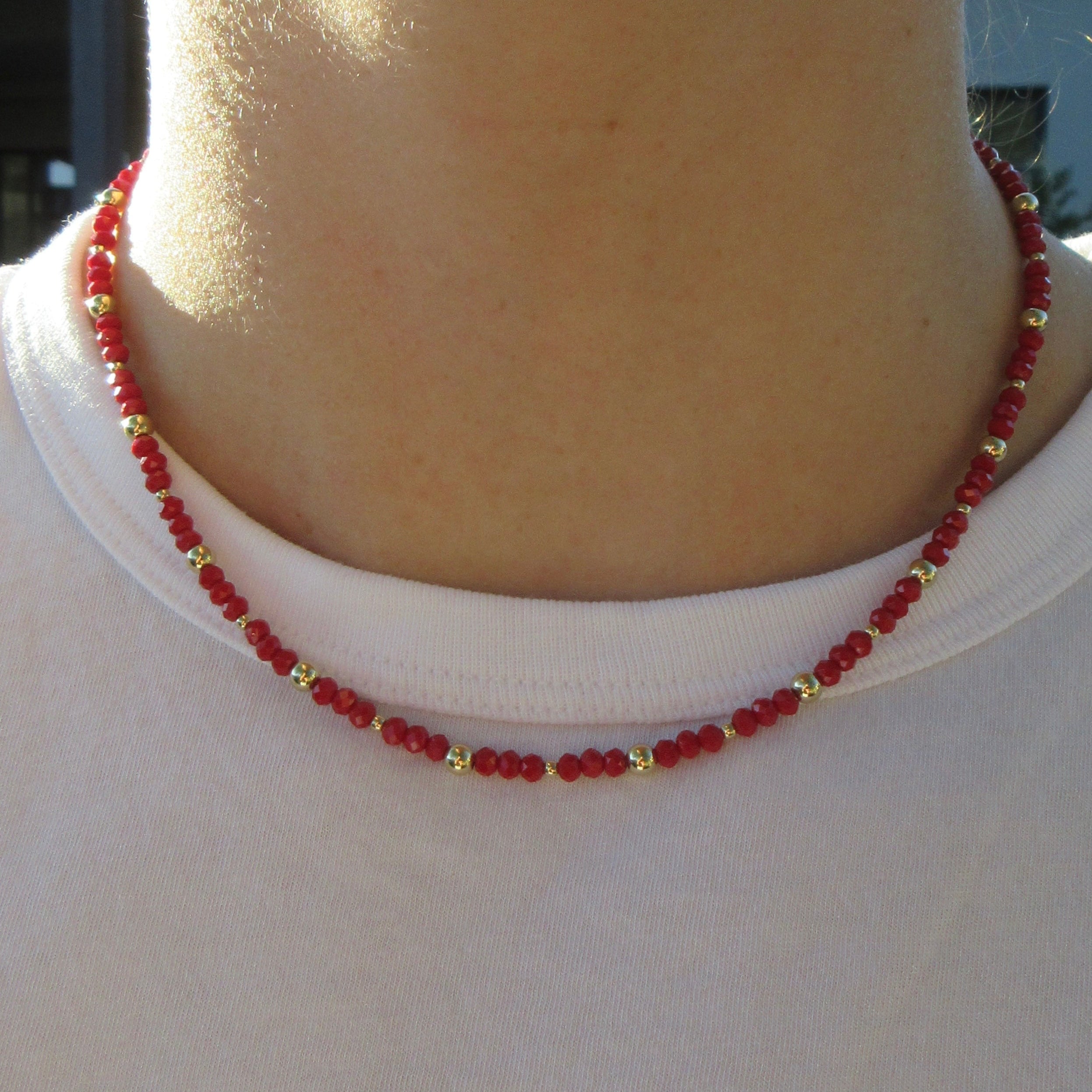 The Ruby Beaded Necklace