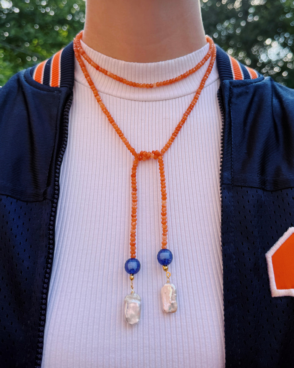 Game Day Wrap Beaded Necklace