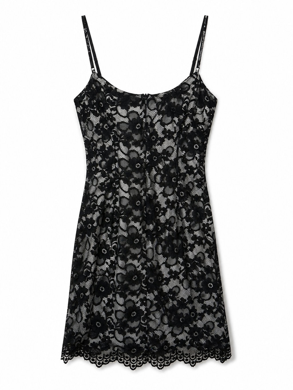Lace Overlay Mini Dress