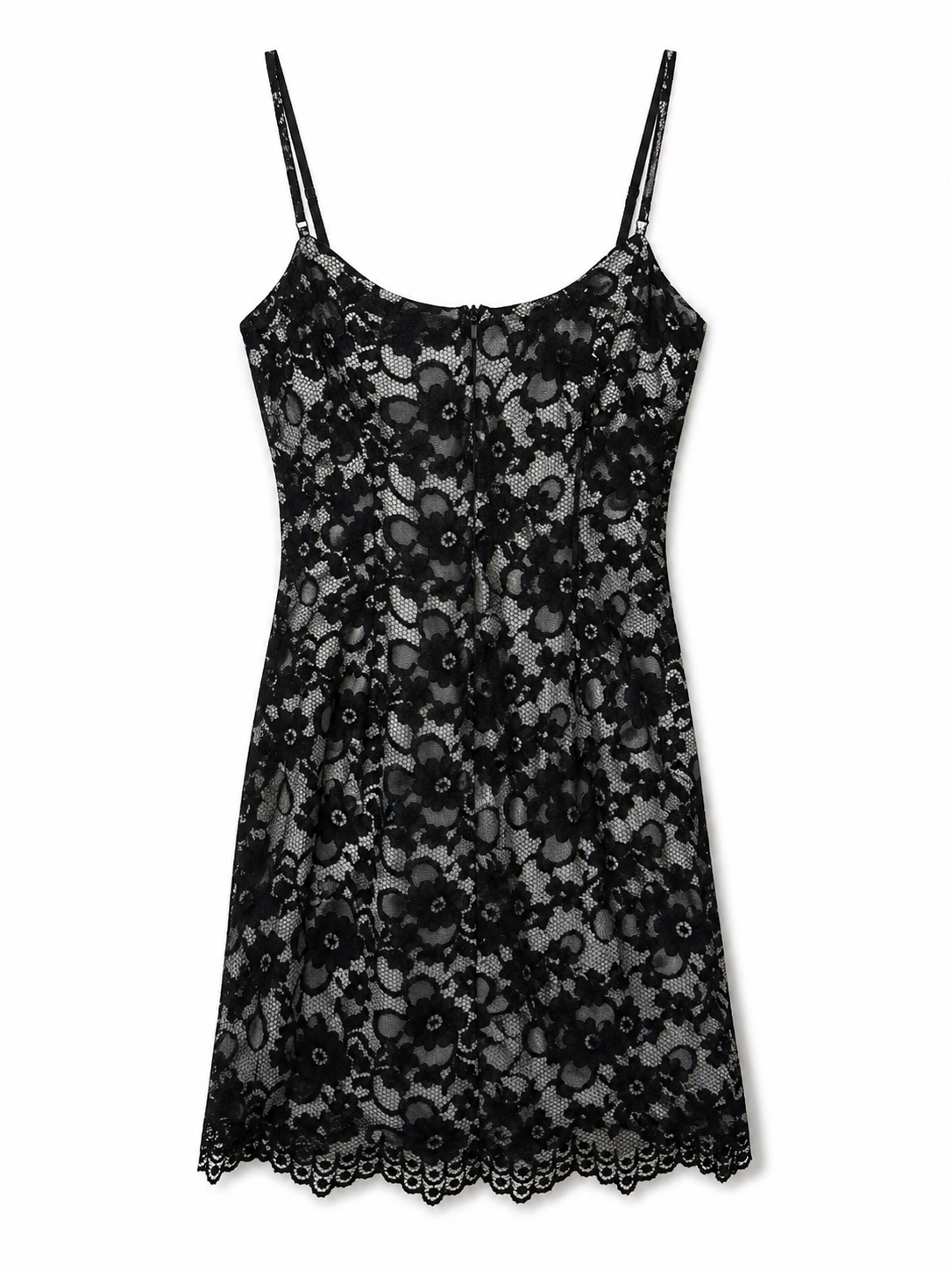Lace Overlay Mini Dress