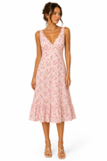 Chiffon Floral Midi Dress