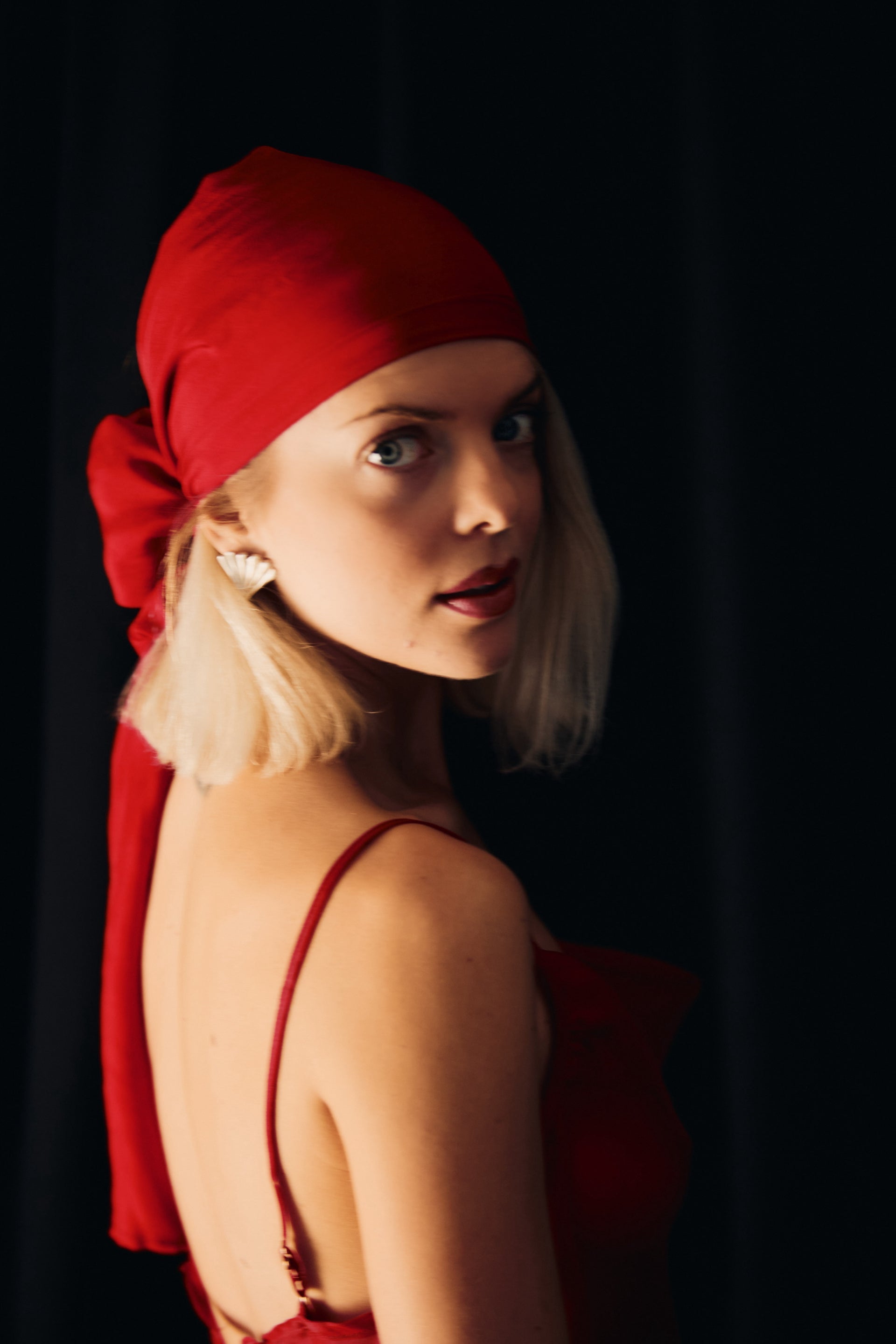 The Solaris Pareo - Ruby Red Silk Chiffon