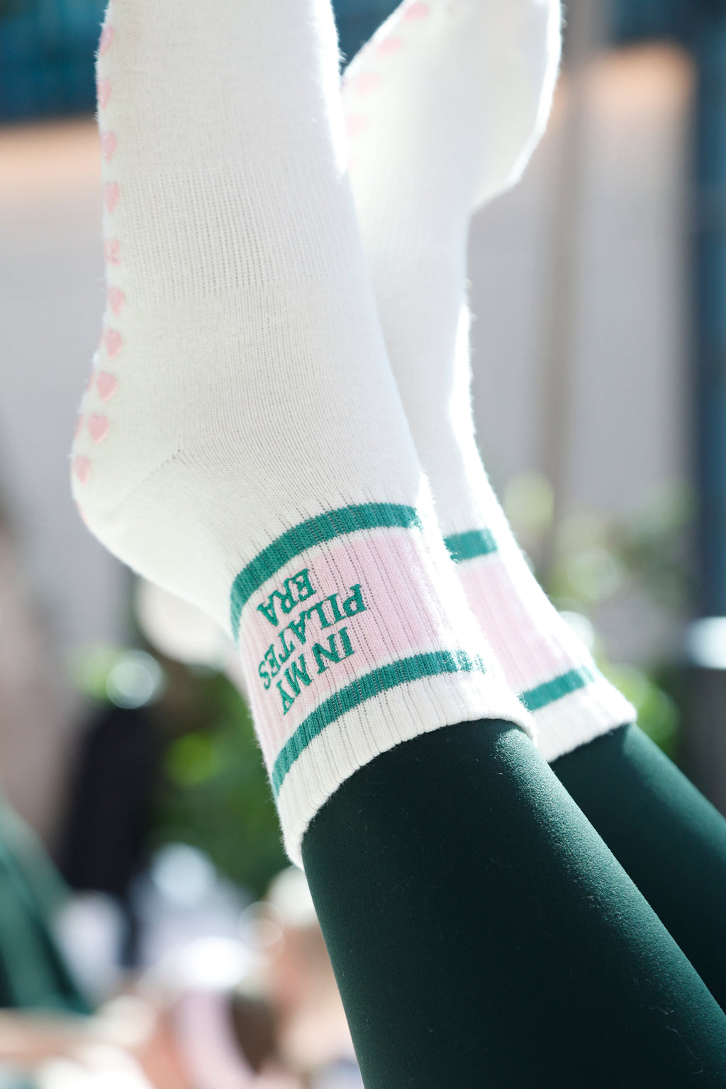 Striped grip socks