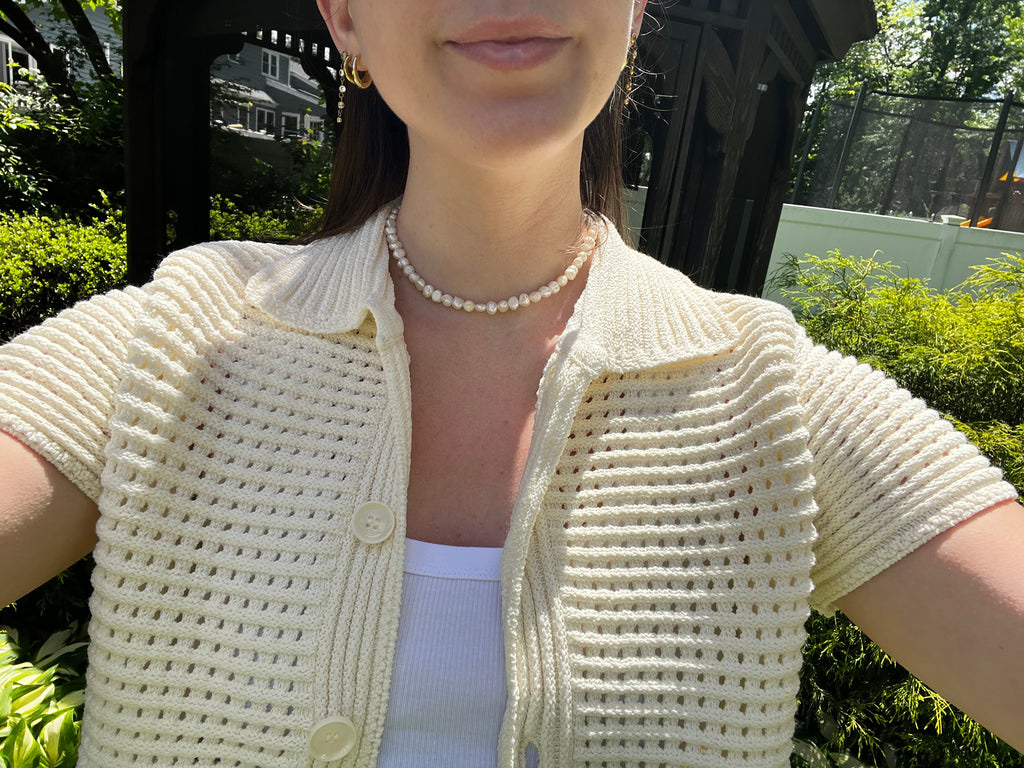FRESHWATER ROUND PEARL NECKLACE - Aurelia