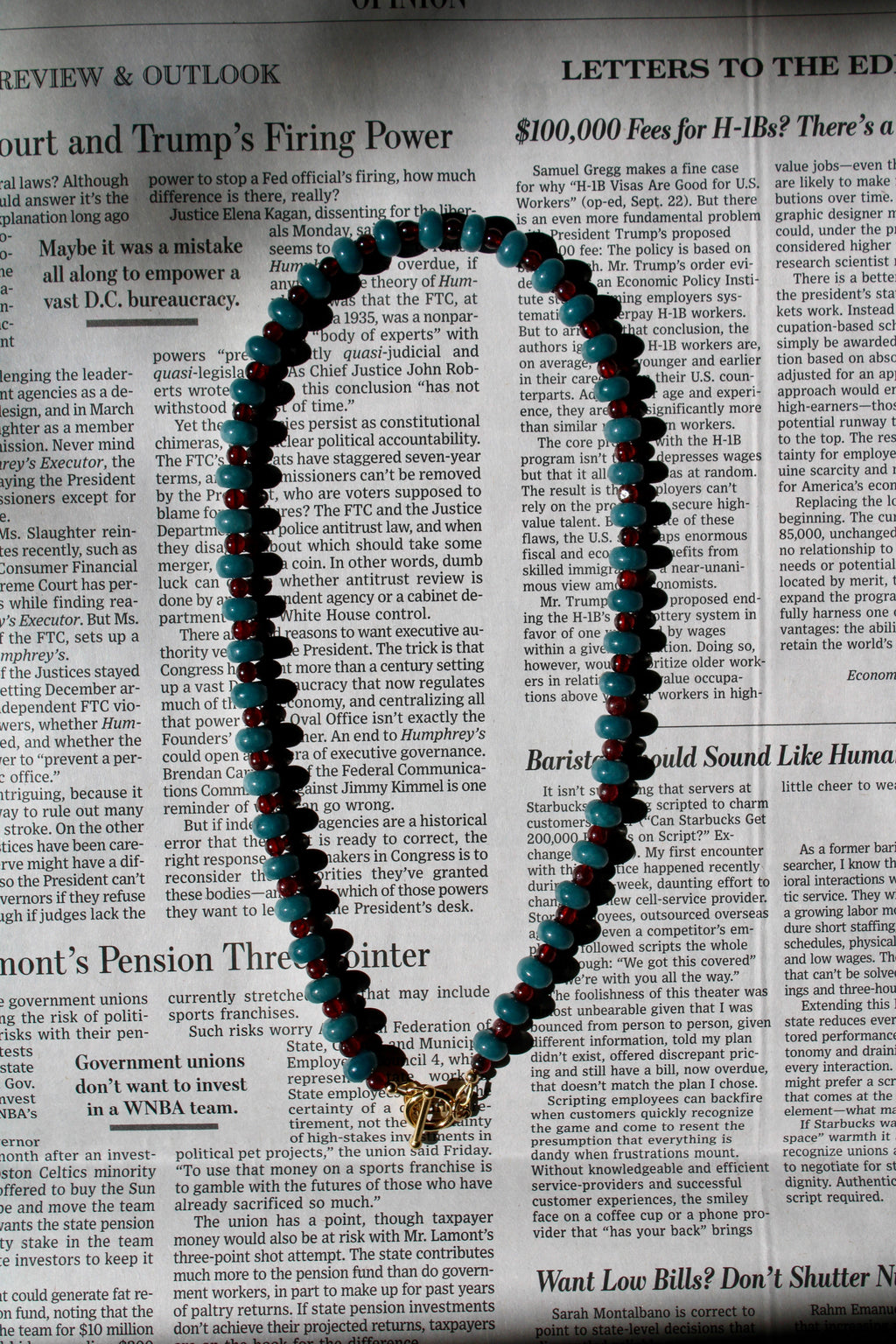 Apatite and Garnet Gemstone Necklace