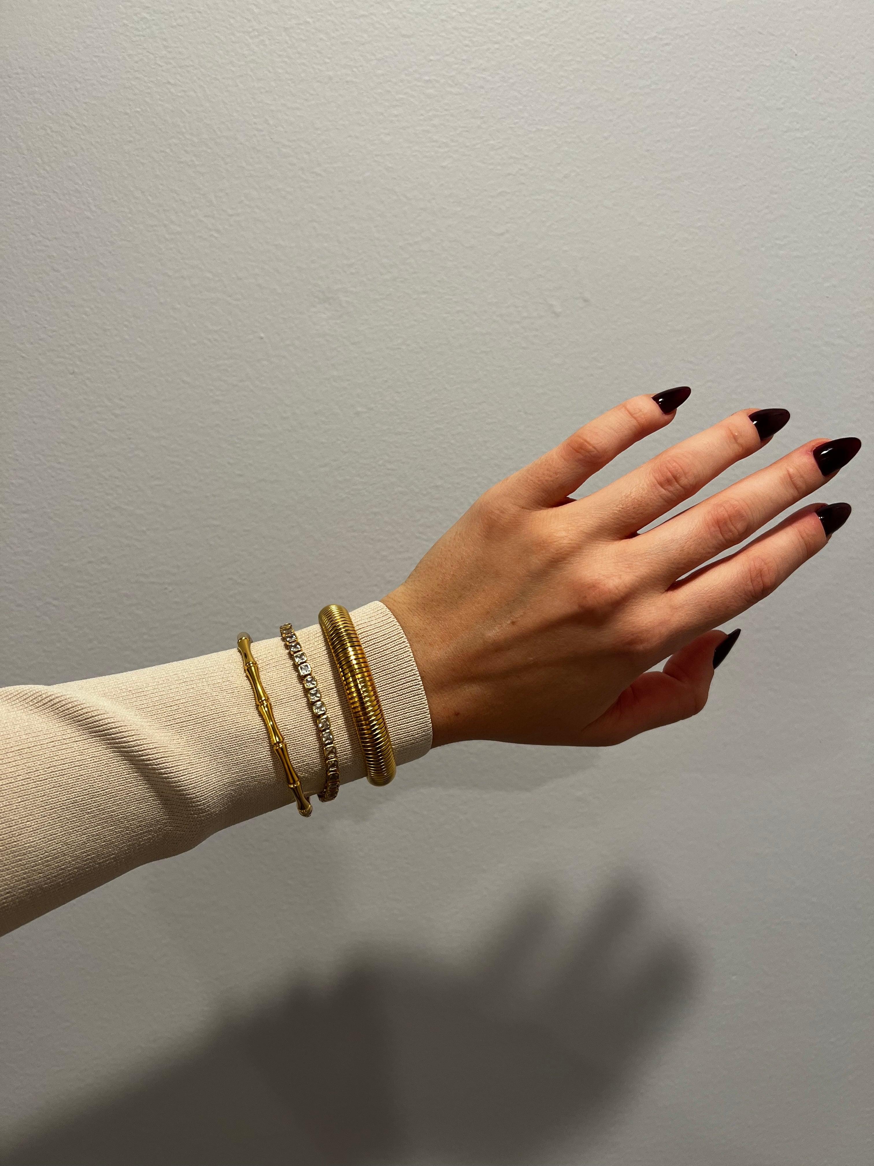SNAKE CHAIN BANGLE GOLD - Aurelia