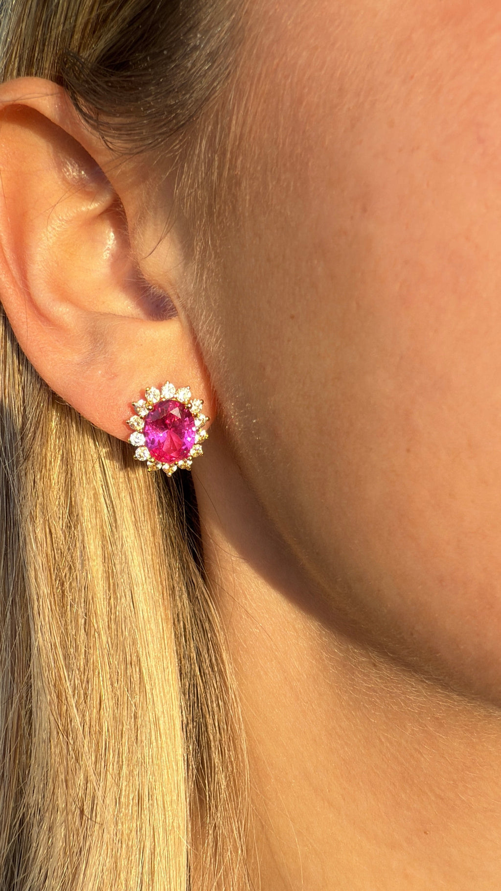 Generational Pink Halo Studs