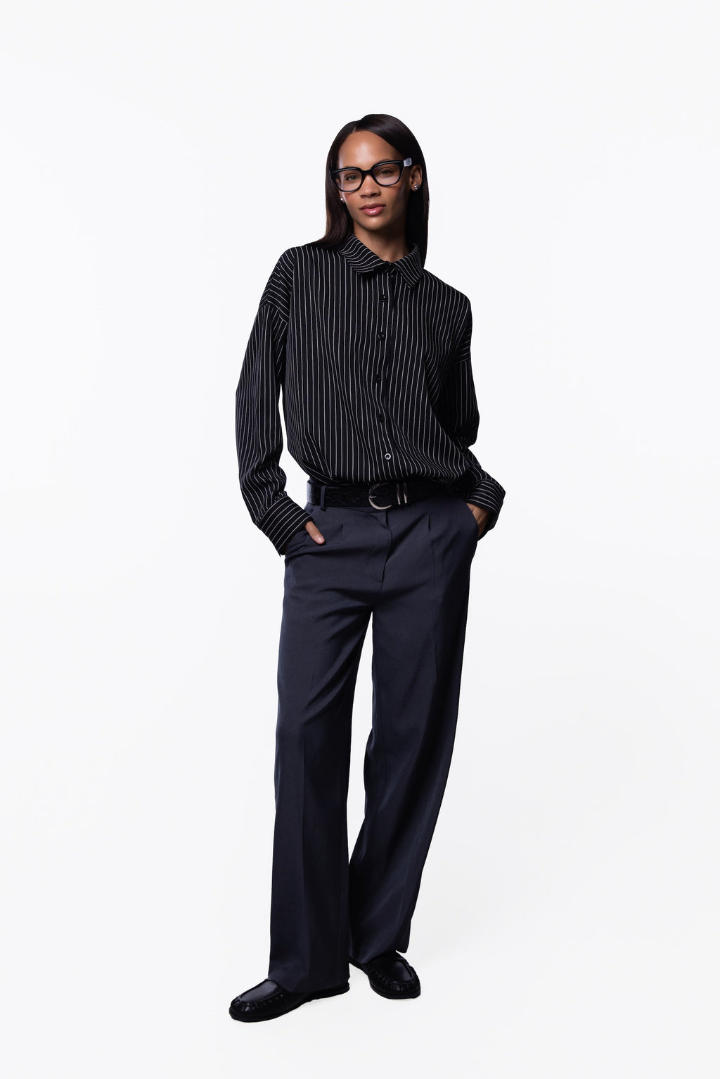 Onyx Striped Blouse