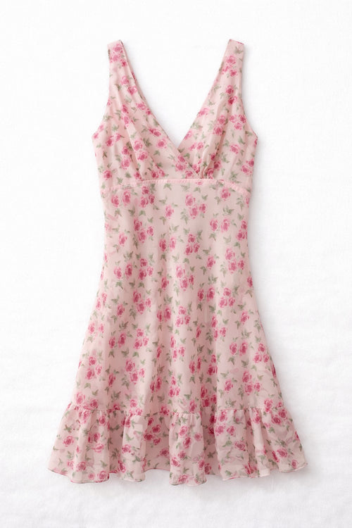 Chiffon Floral Midi Dress