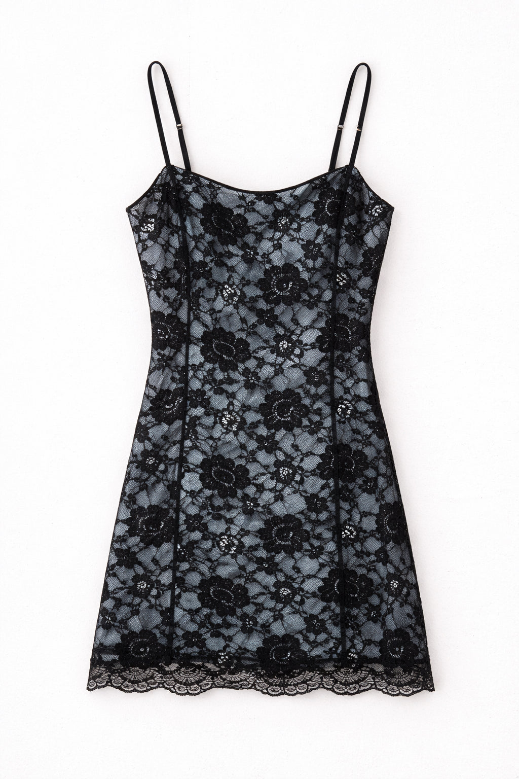 Lace Overlay Mini Dress
