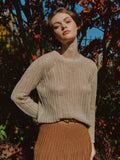 Juya Alpaca Sweater — lightweight alpaca knit inspired by air, handmade in Bolivia.