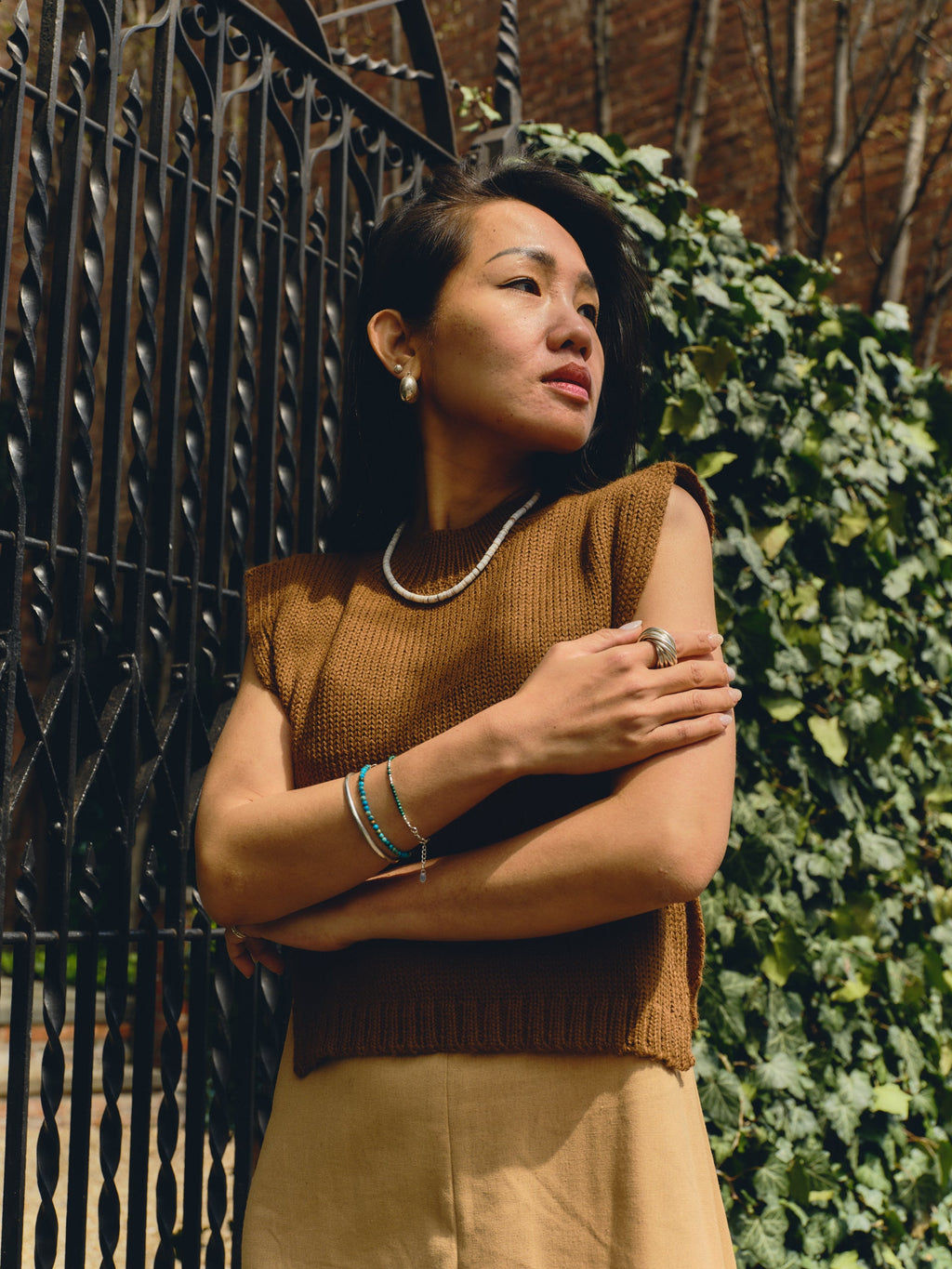 Munasiri Alpaca Vest — relaxed alpaca knit vest, versatile layering piece handmade in Bolivia.