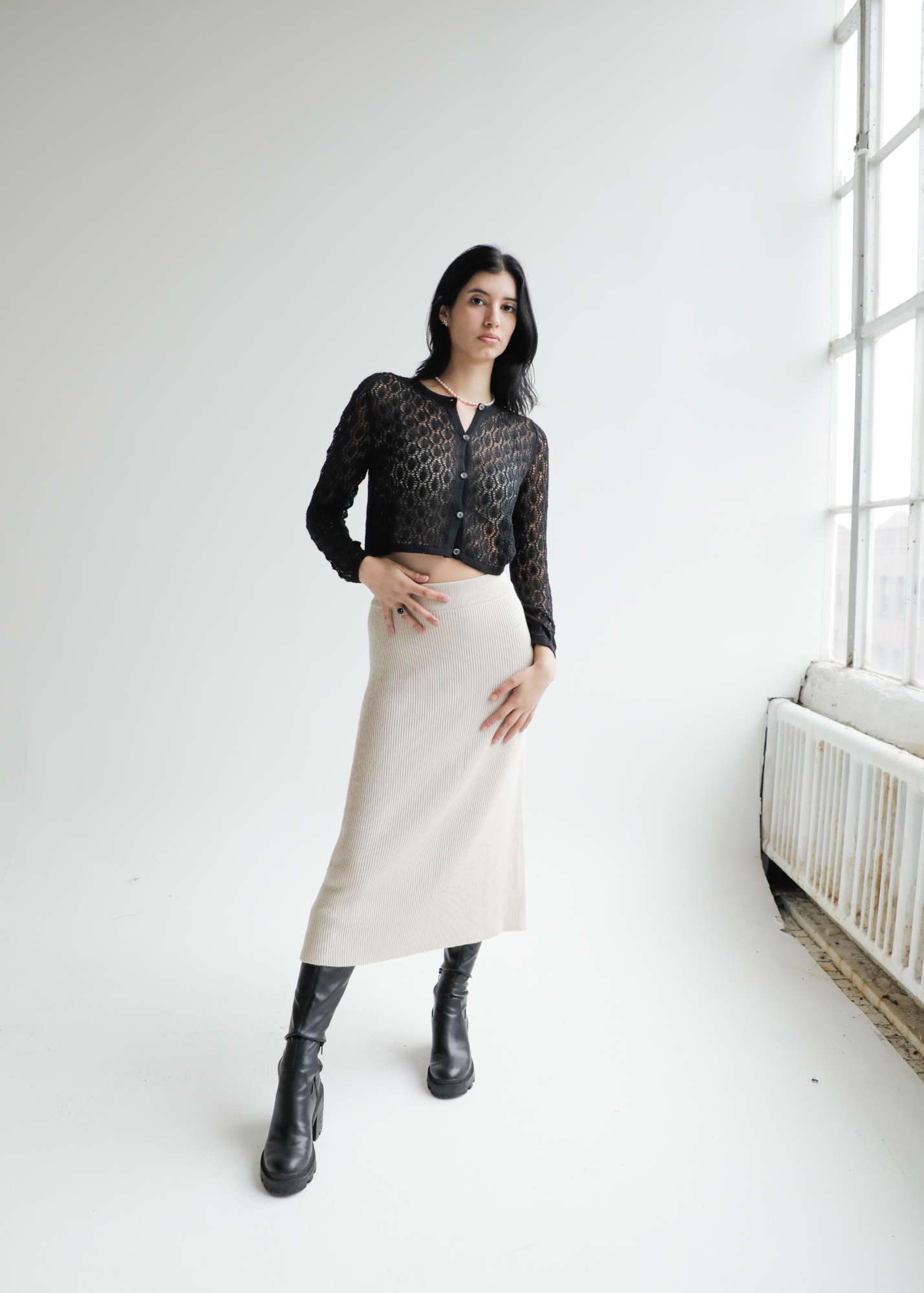 Wara Alpaca Crop Cardigan