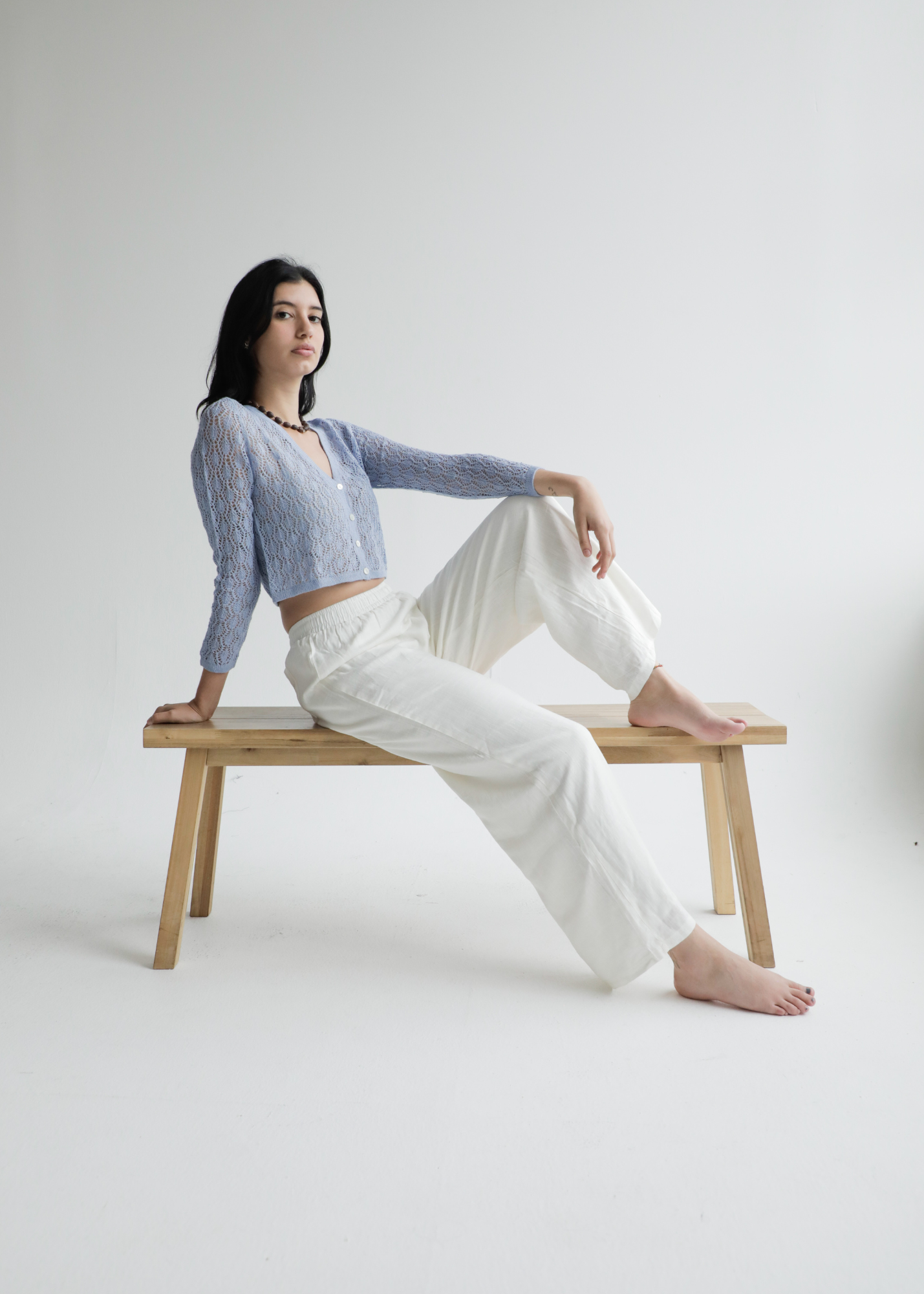 Wara V Alpaca Crop Cardigan