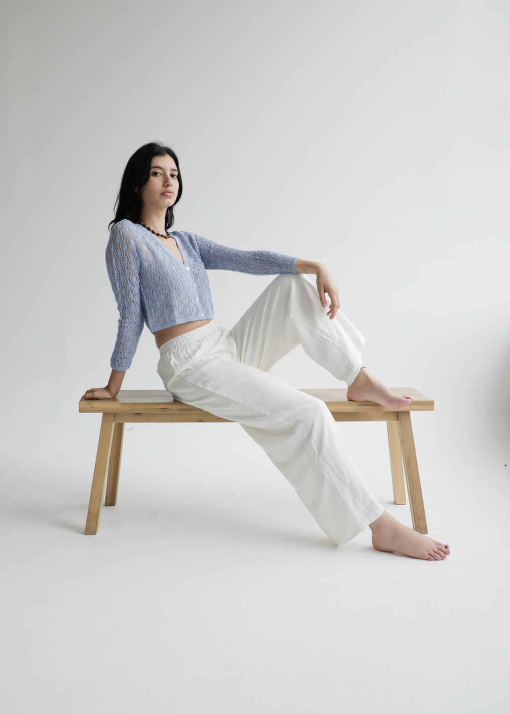 Wara V Alpaca Crop Cardigan