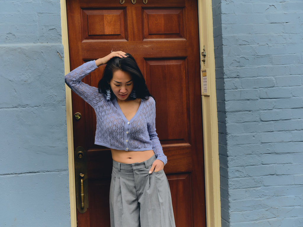 Wara V Alpaca Crop Cardigan