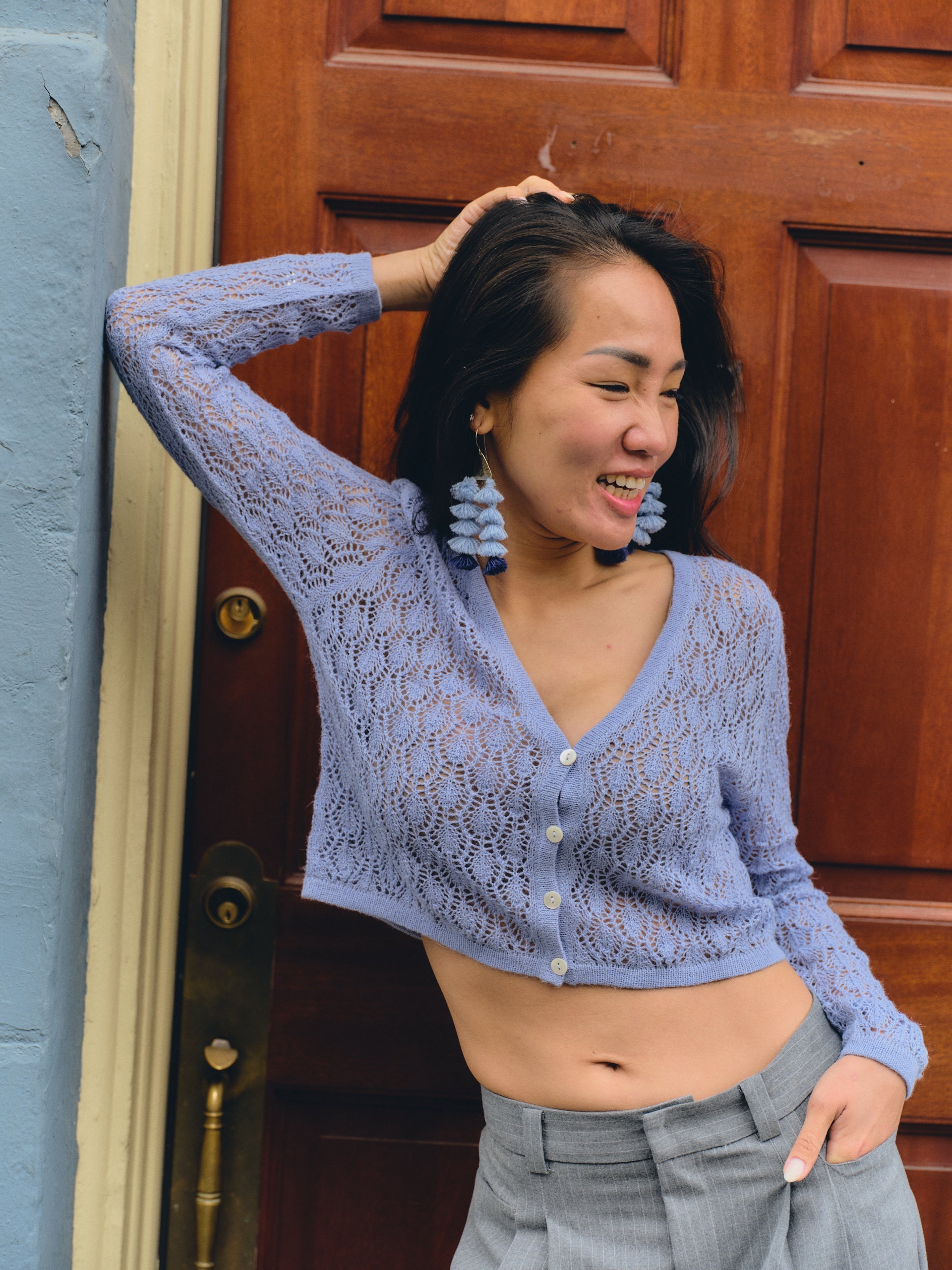 Wara V Alpaca Crop Cardigan