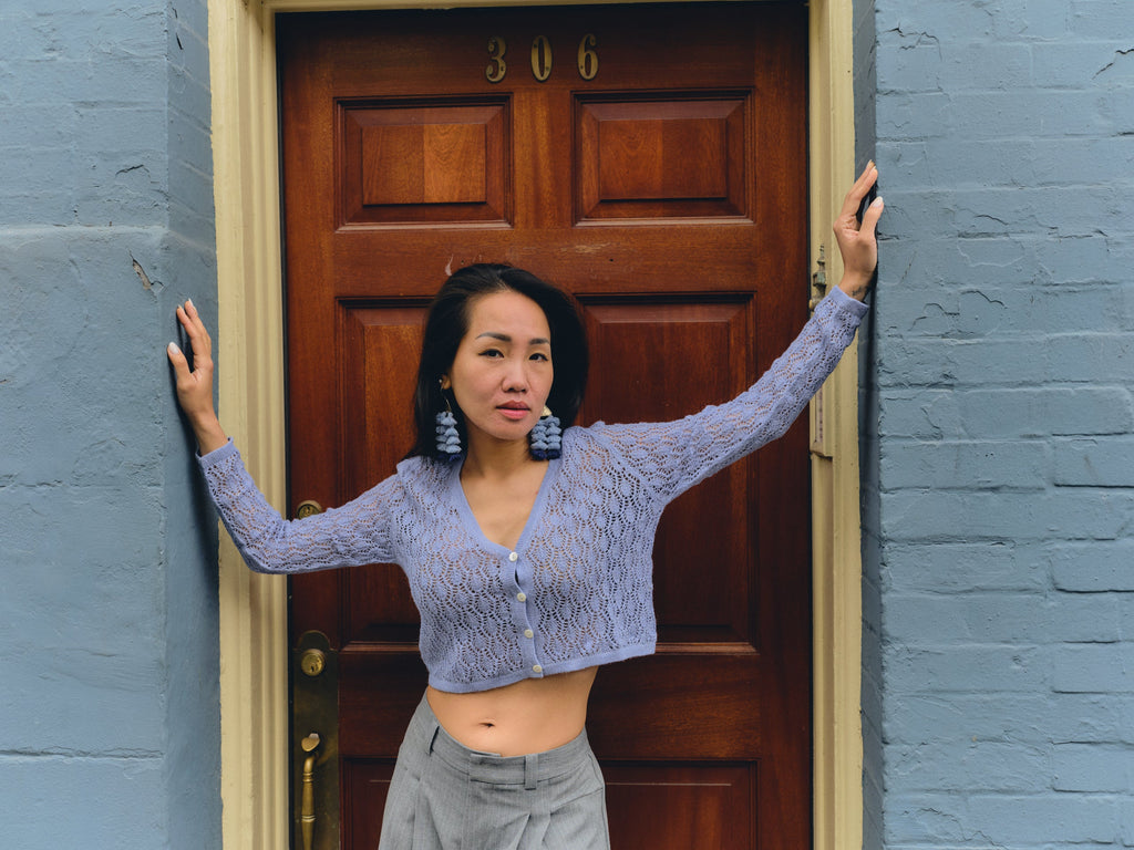 Wara V Alpaca Crop Cardigan