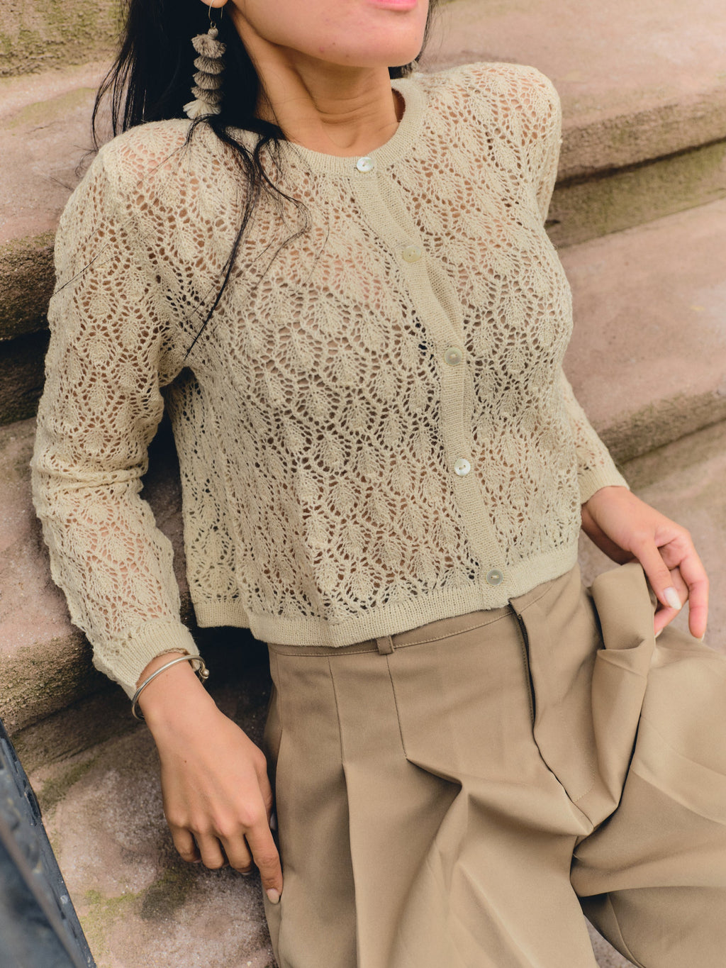 Wara Alpaca Crop Cardigan