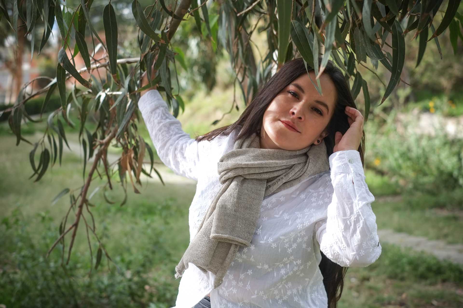 Sisa alpaca gray poncho