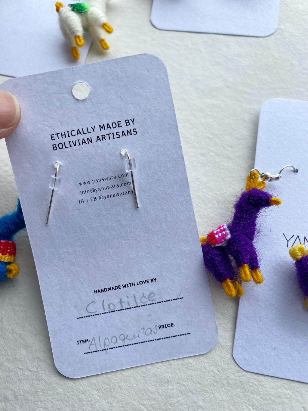 alpaca fun earrings