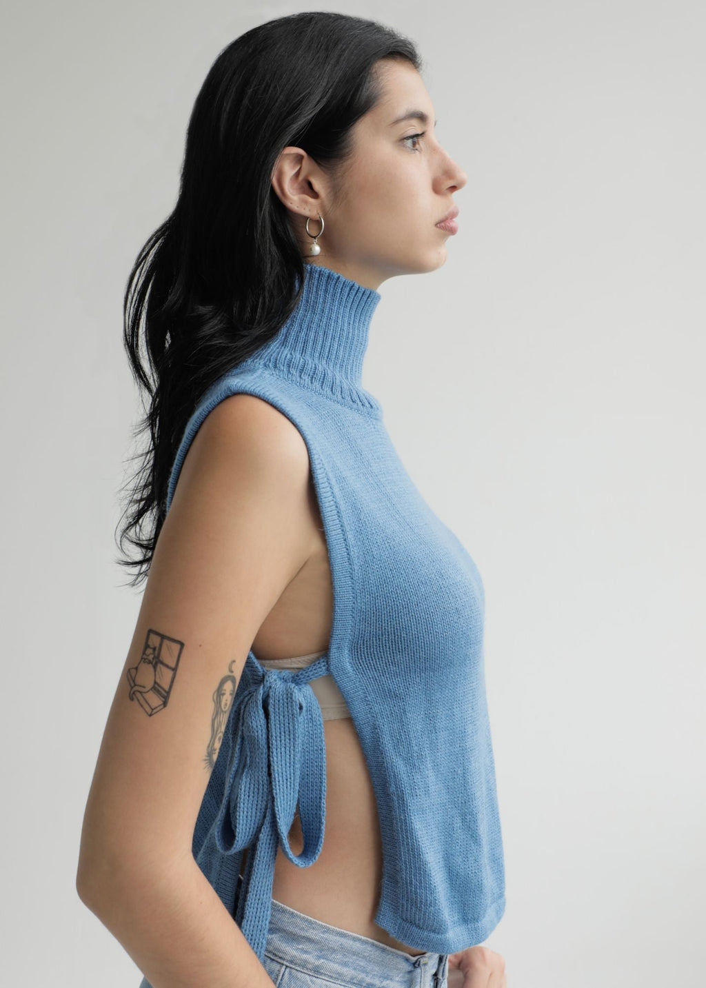 Andes Alpaca Vest — hand-knitted alpaca vest, lightweight and timeless layering piece, handmade in Bolivia.