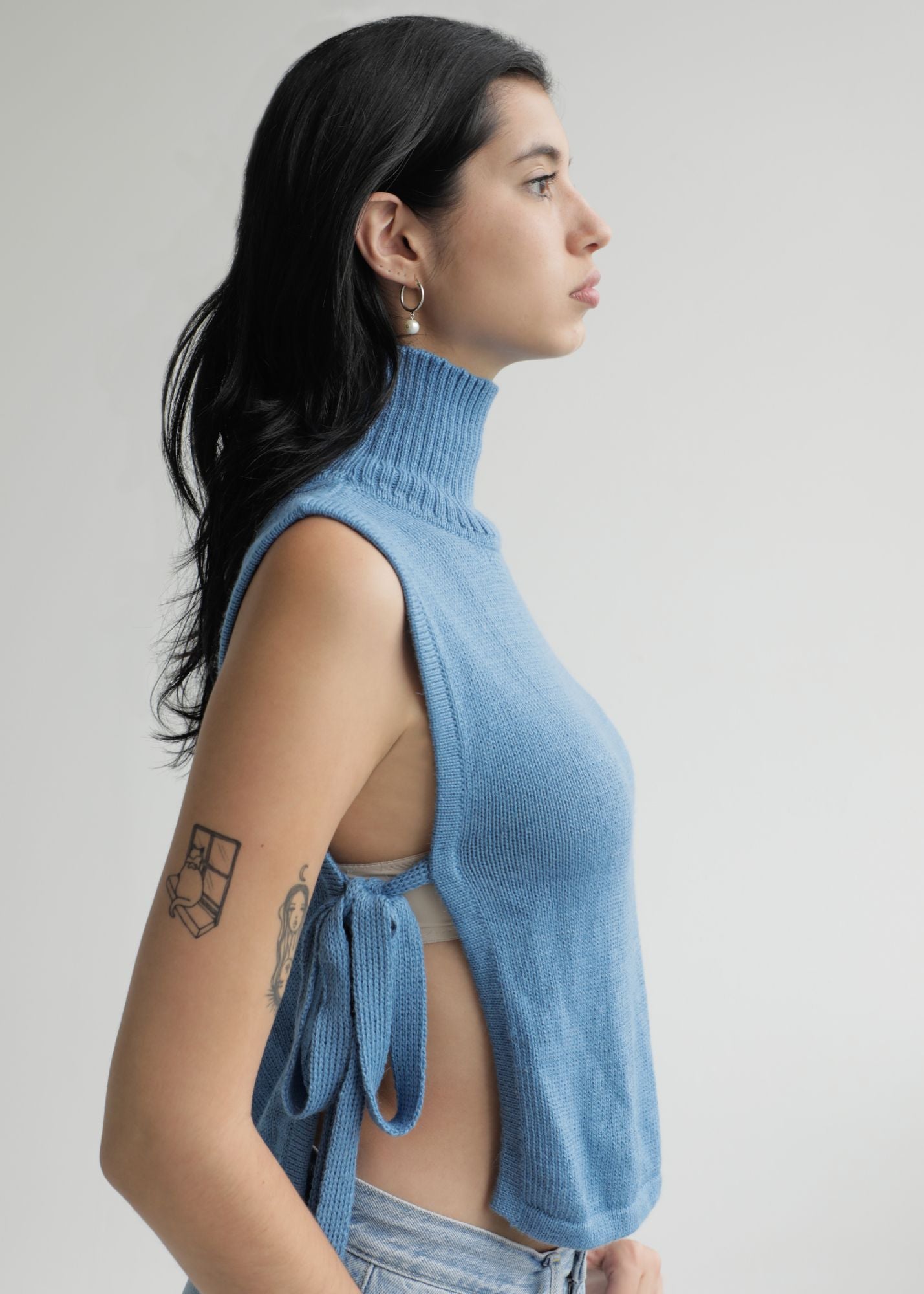 Andes Alpaca Vest — hand-knitted alpaca vest, lightweight and timeless layering piece, handmade in Bolivia.