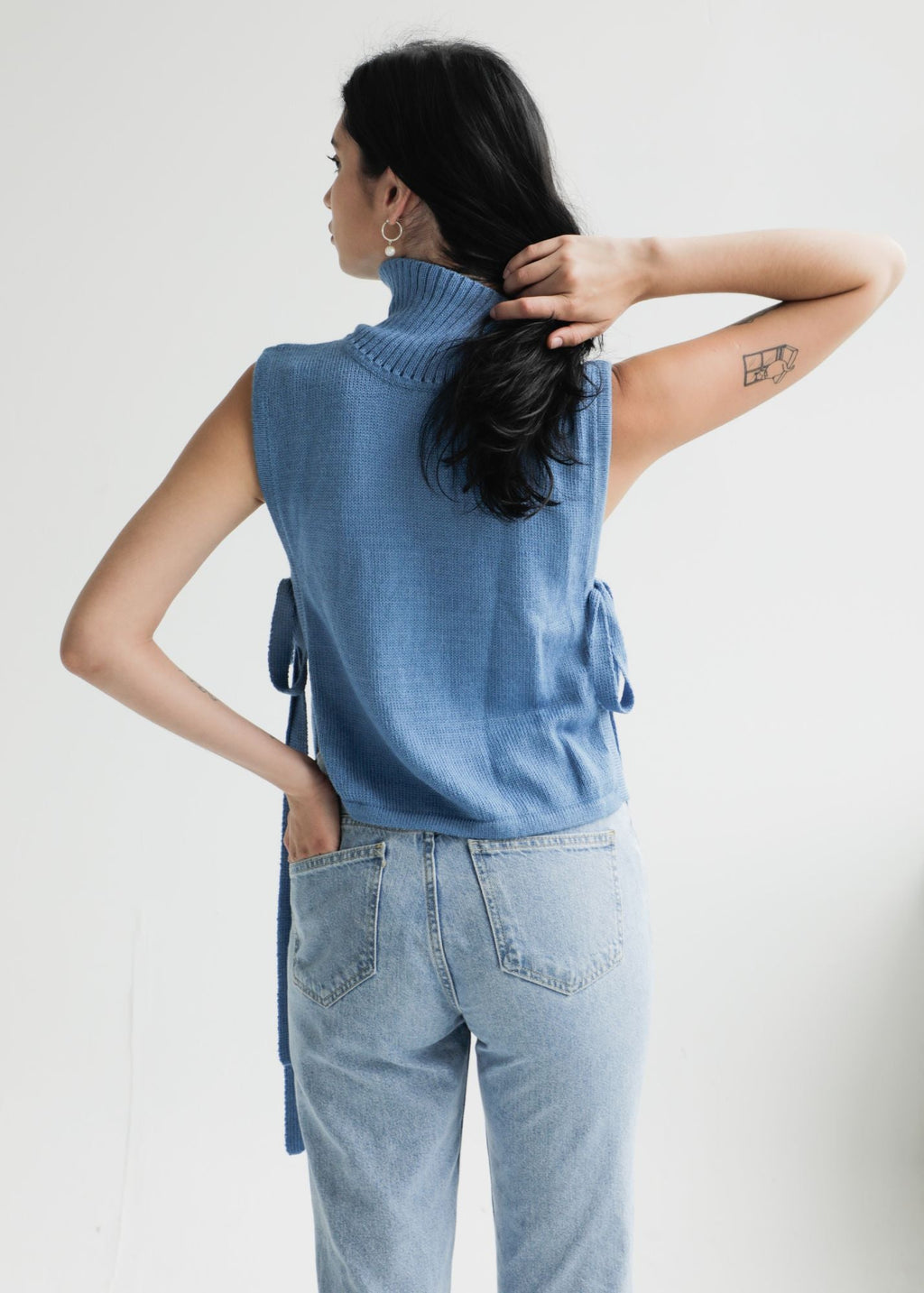 Andes Alpaca Vest — hand-knitted alpaca vest, lightweight and timeless layering piece, handmade in Bolivia.