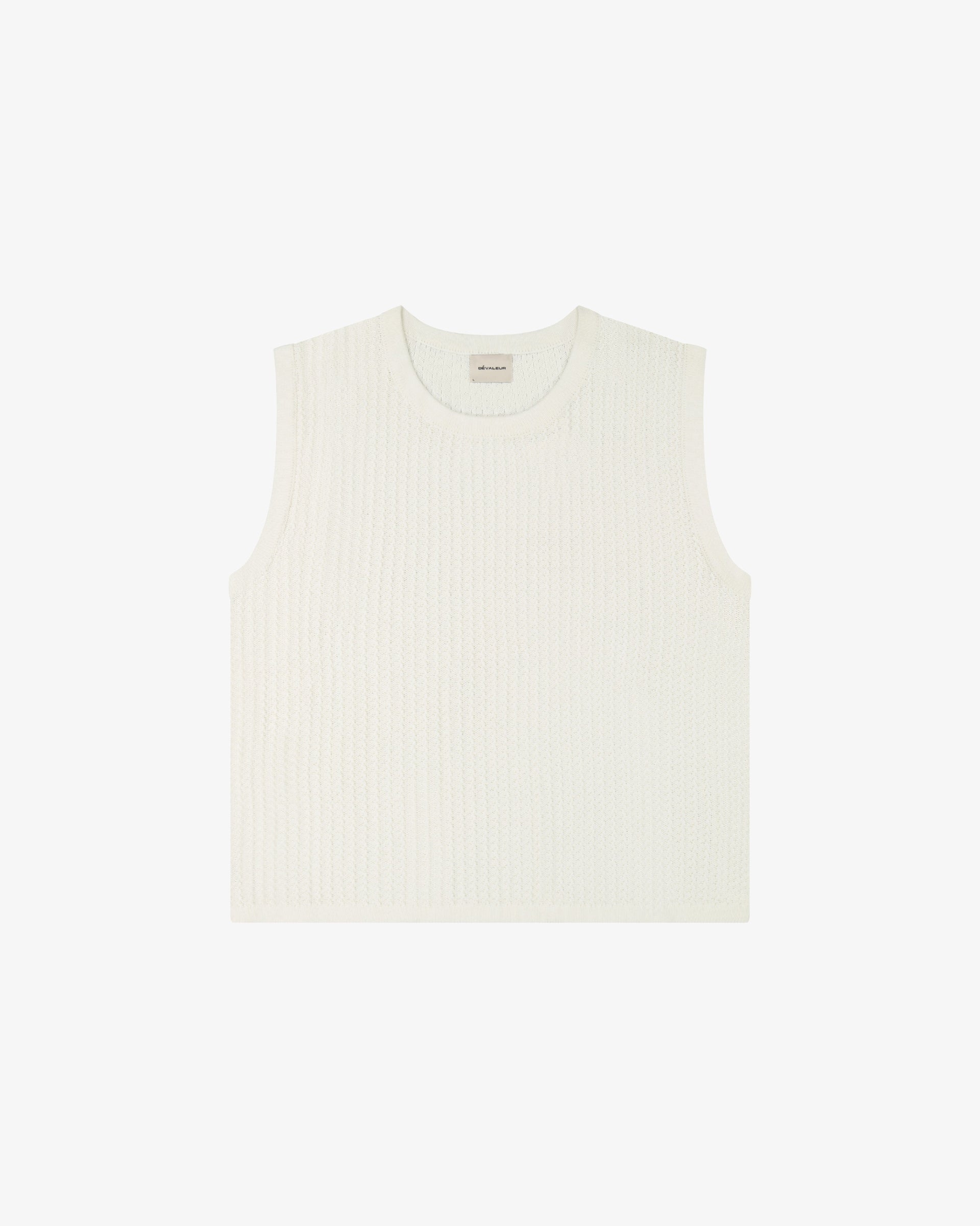 White knit tank