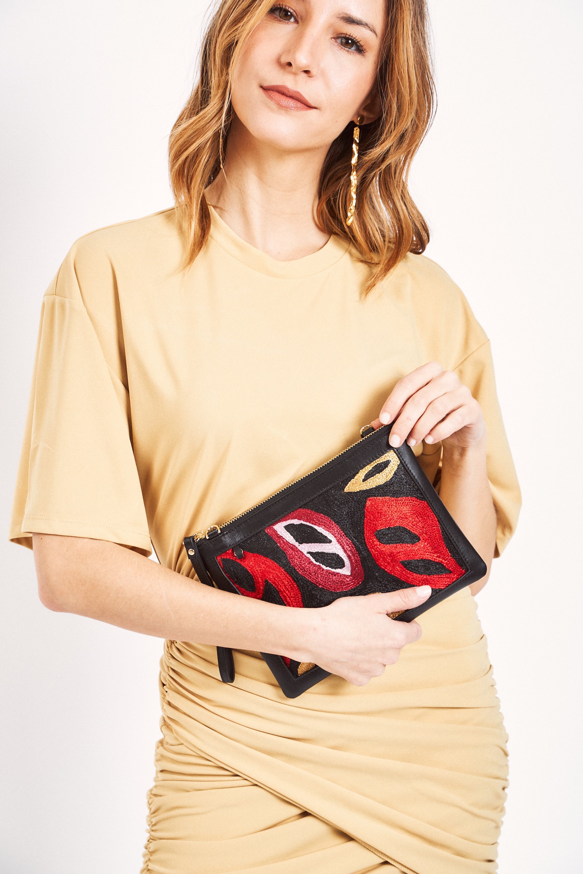Fiery Clutch/ Crossbody Bag