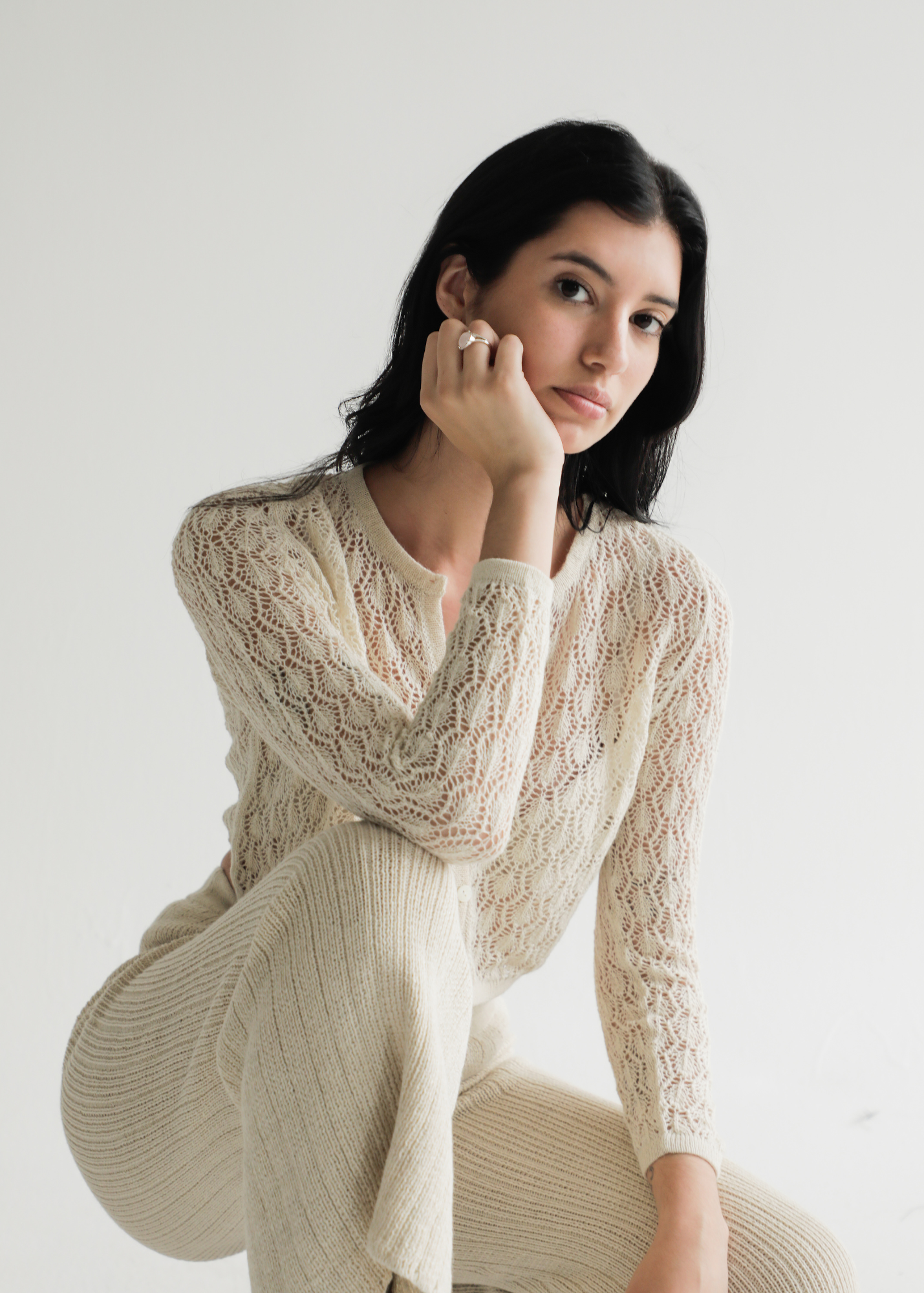 Wara Alpaca Crop Cardigan
