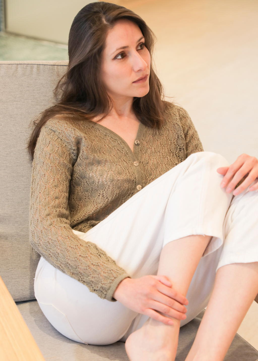 Wara V Alpaca Crop Cardigan