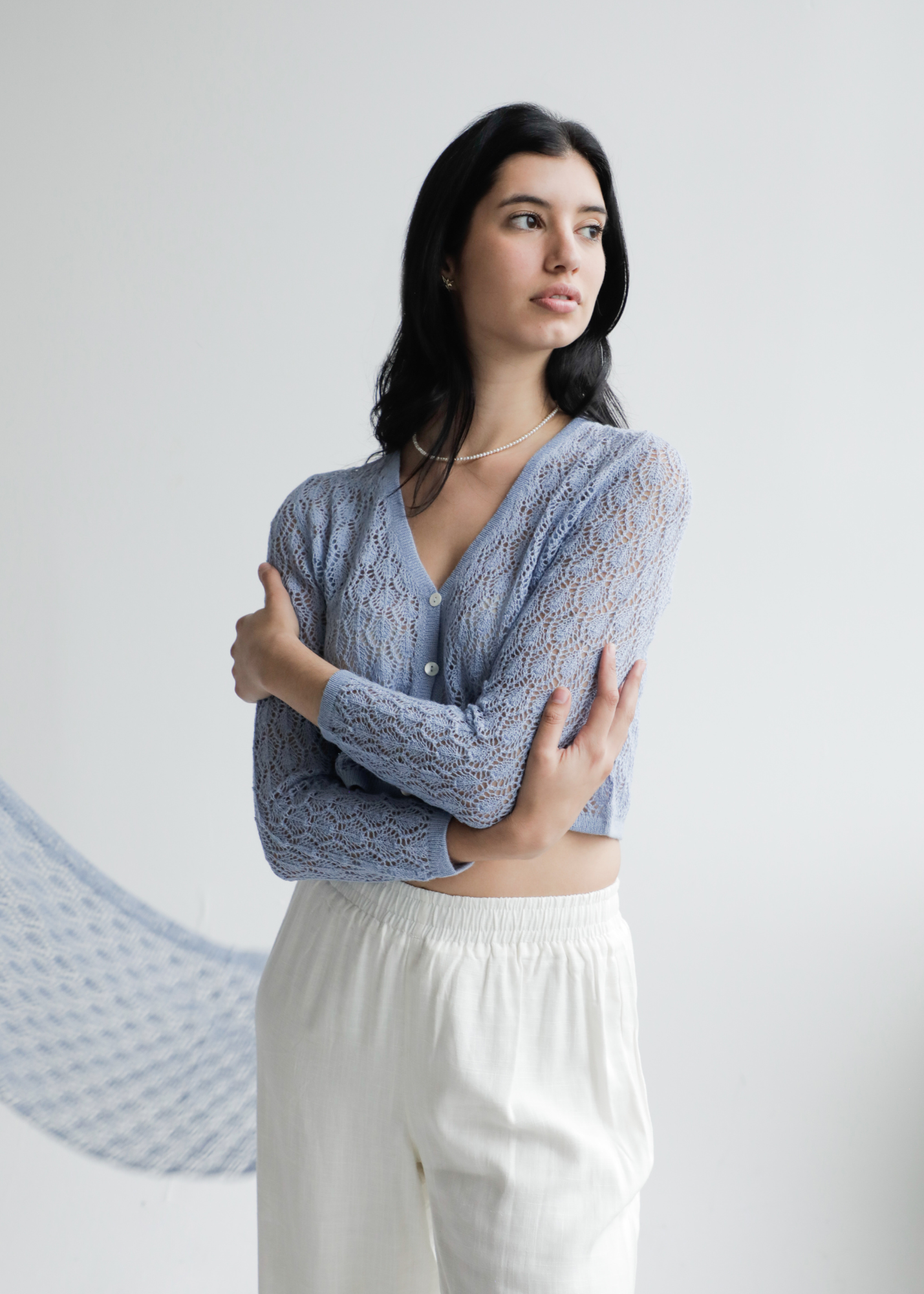 Wara V Alpaca Crop Cardigan
